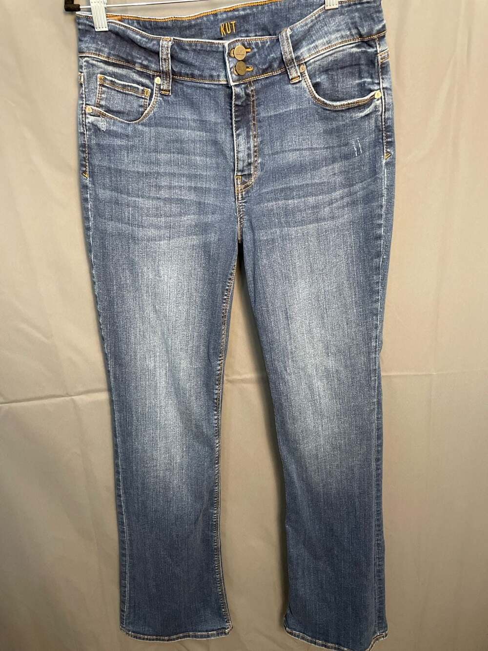 Kut from the Kloth Women's Medium Wash High Rise Straight Leg Jeans Size 12
